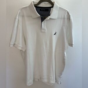 Nautica White Polo Shirt L